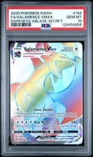 2020 POKEMON SWORD & SHIELD DARKNESS ABLAZE #194 FULL ART/SALAMENCE VMAX PSA 10