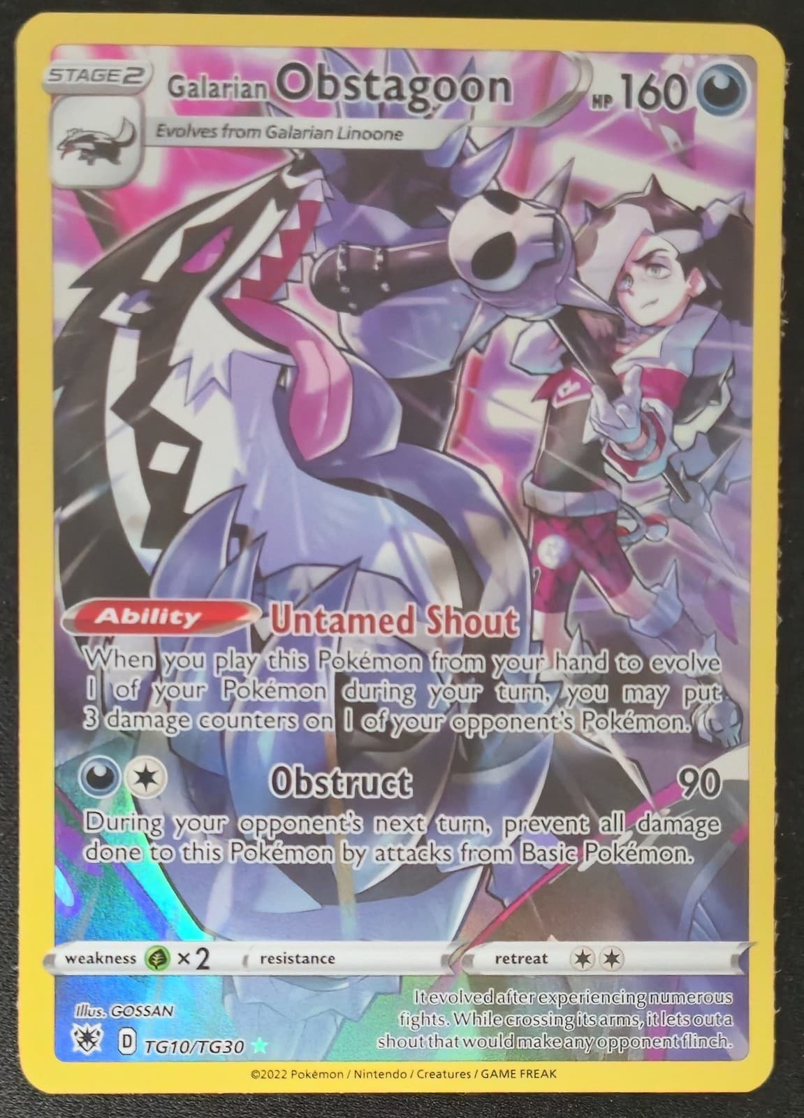 Galarian Obstagoon TG10/TG30 Astral Radiance Trainer Gallery Holo Pokémon TCG NM