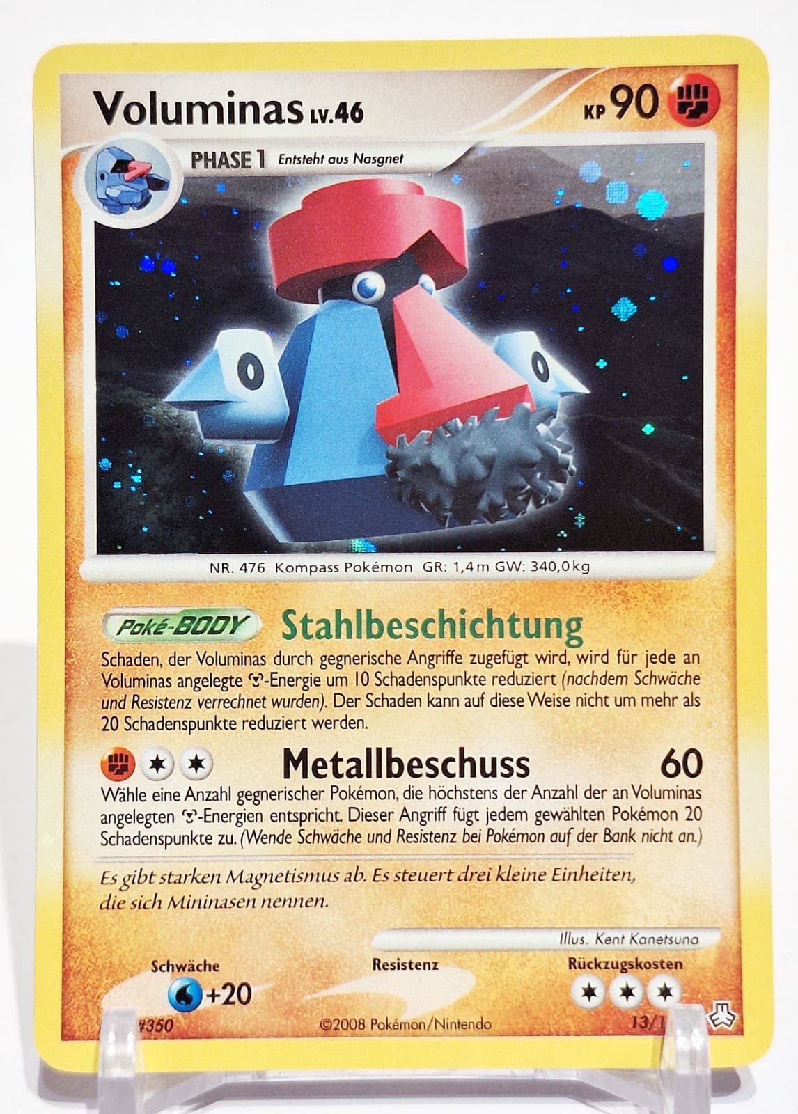 Pokemon Karte Voluminas 13/146 Probopass DP Erwachte Legenden Holo NM-EX
