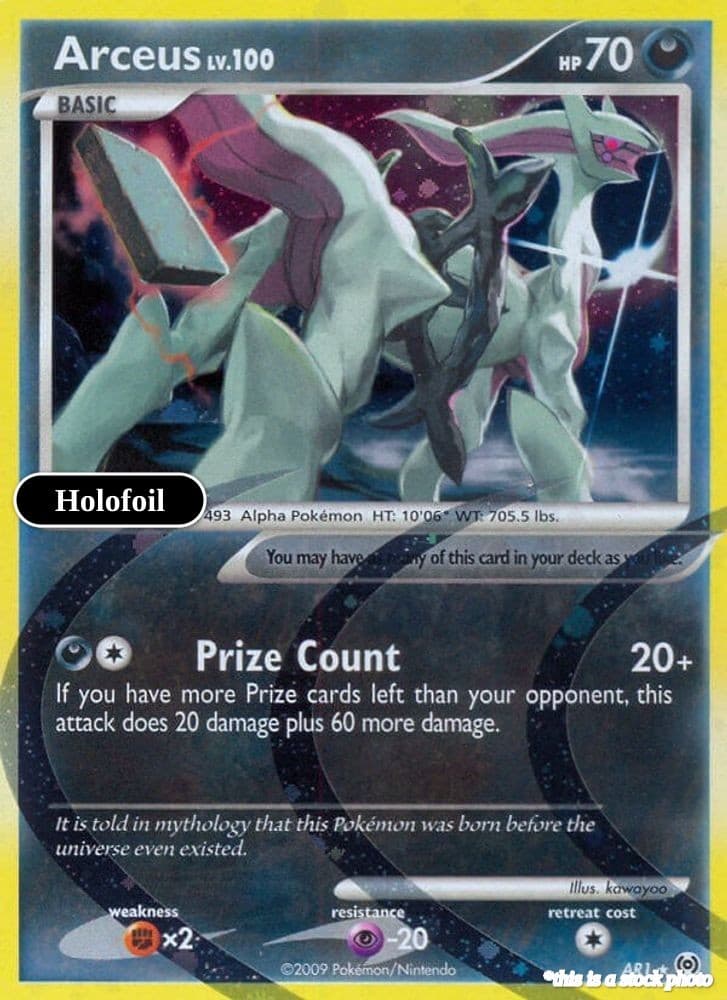 Arceus AR AR1 Pokémon Arceus Holo Rare Holofoil EN NM