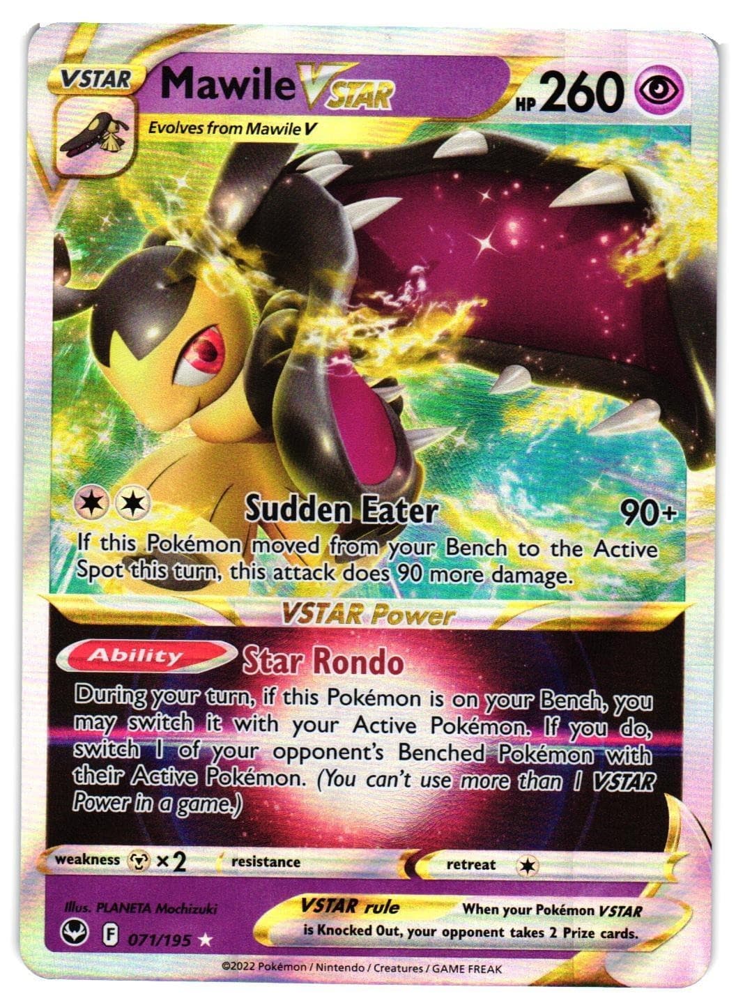 Pokemon TCG Mawile VSTAR Ultra Rare SWSH12: Silver Tempest 071/195 NM
