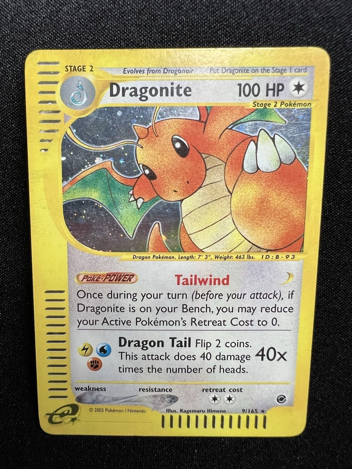 Pokemon Dragonite Holo 9/165 Expedition Base Set Vintage LP Rare TCG Card