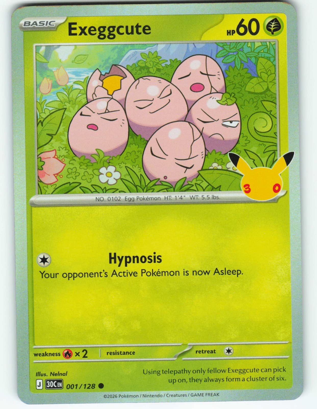 Exeggcute #1 - 30th Celebration - Pokémon TCG