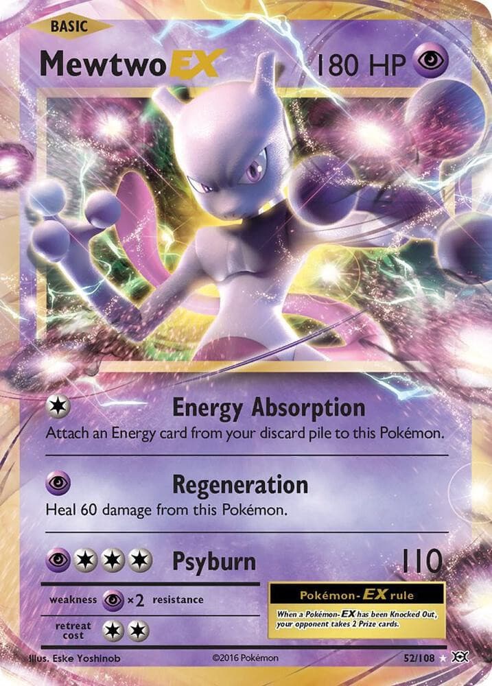 Mewtwo EX (52/108) Ultra Rare NM | XY Evolutions