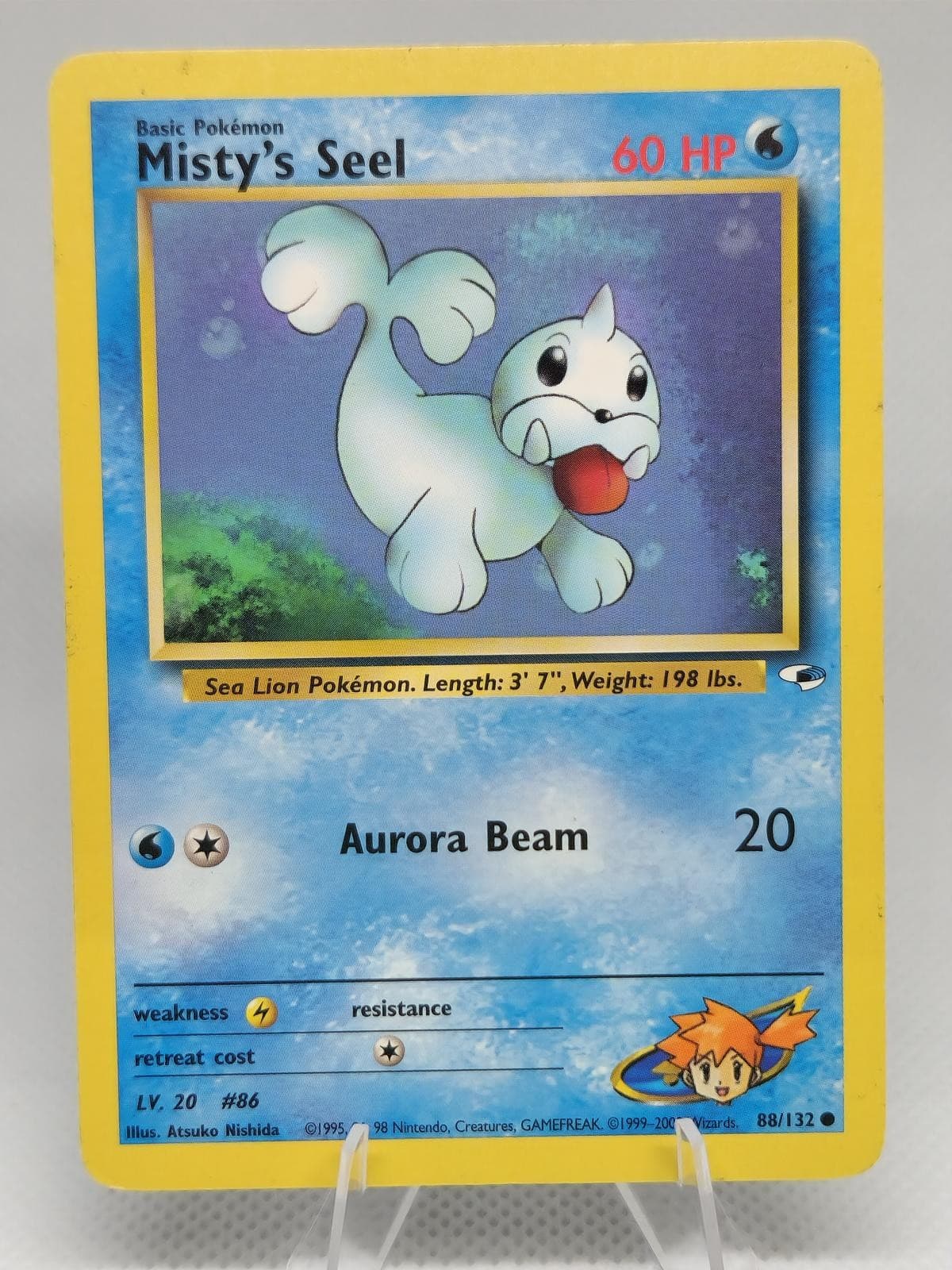 Misty's Seel 88/132 Common Gym Heroes Pokemon Unlimited Lightly Played