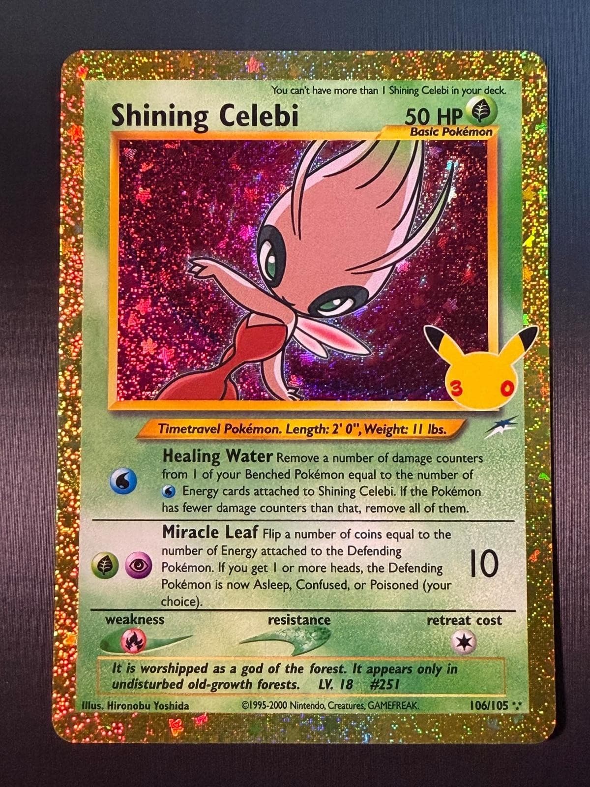 Pokemon ME: 30th Celebration Classic Collection #106/105 Shining Celebi NM/MT