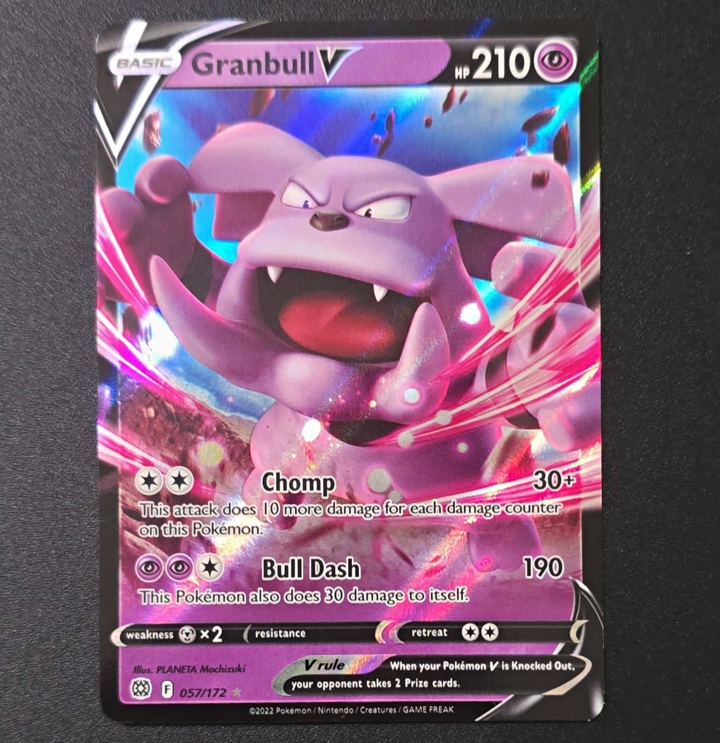 The Pokémon Company Pokémon TCG Granbull V 057/172 Brilliant Stars Holo EN 2022