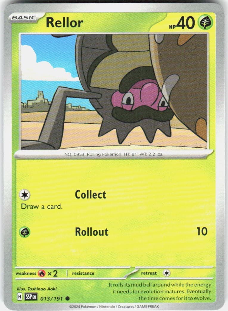 Pokemon Surging Sparks Rellor 013/191] NM 1-13