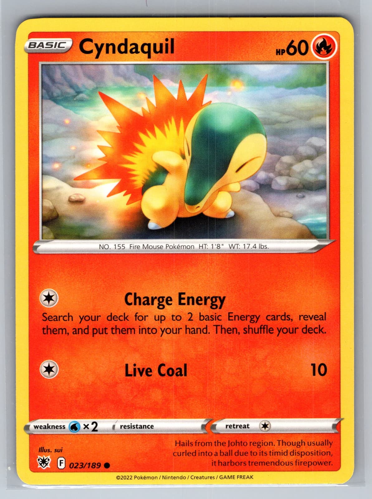 Cyndaquil #23/189 2022 Astral Radiance Pokemon TCG