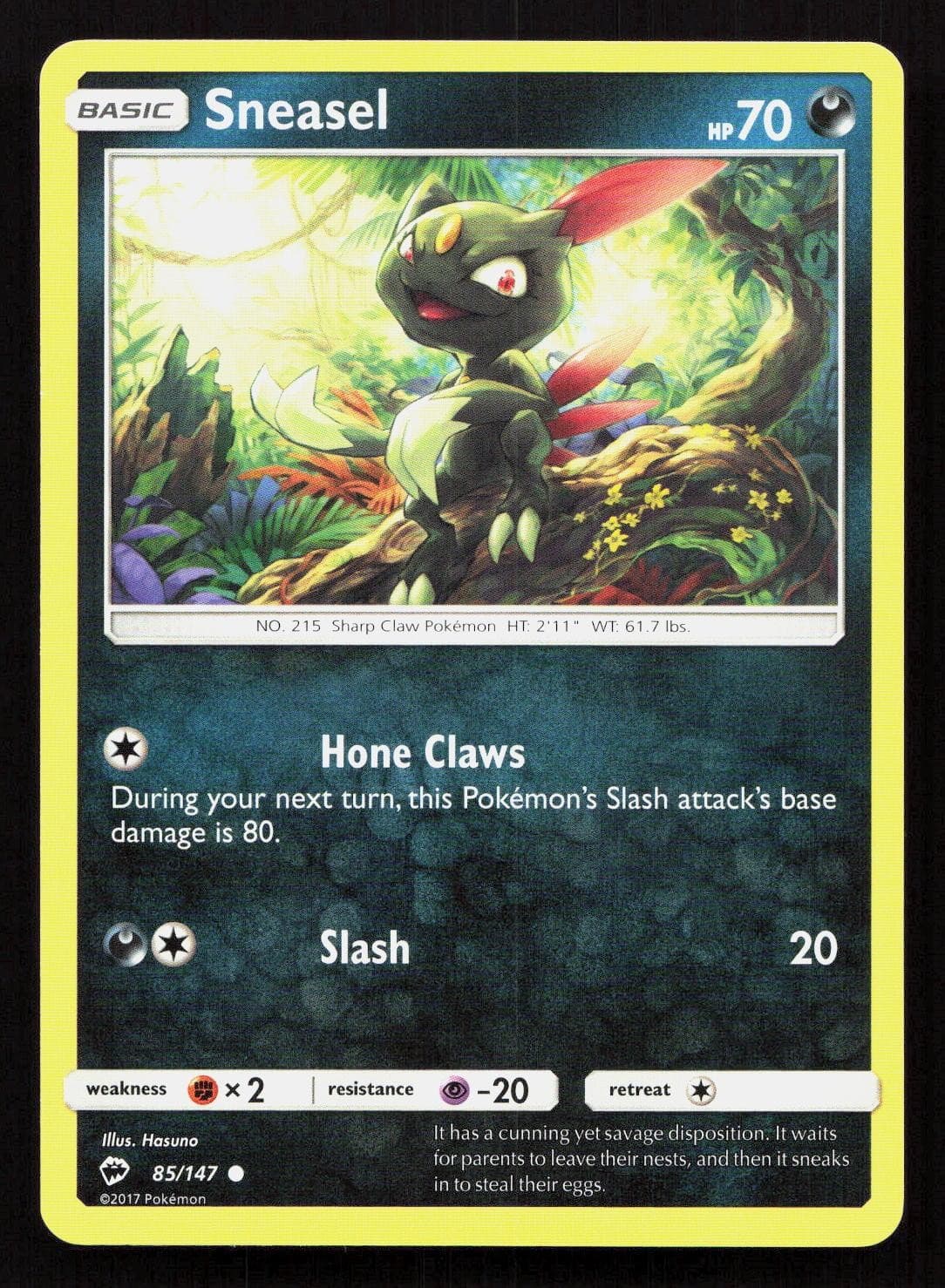 SNEASEL 85/147 Pokemon BURNING SHADOWS
