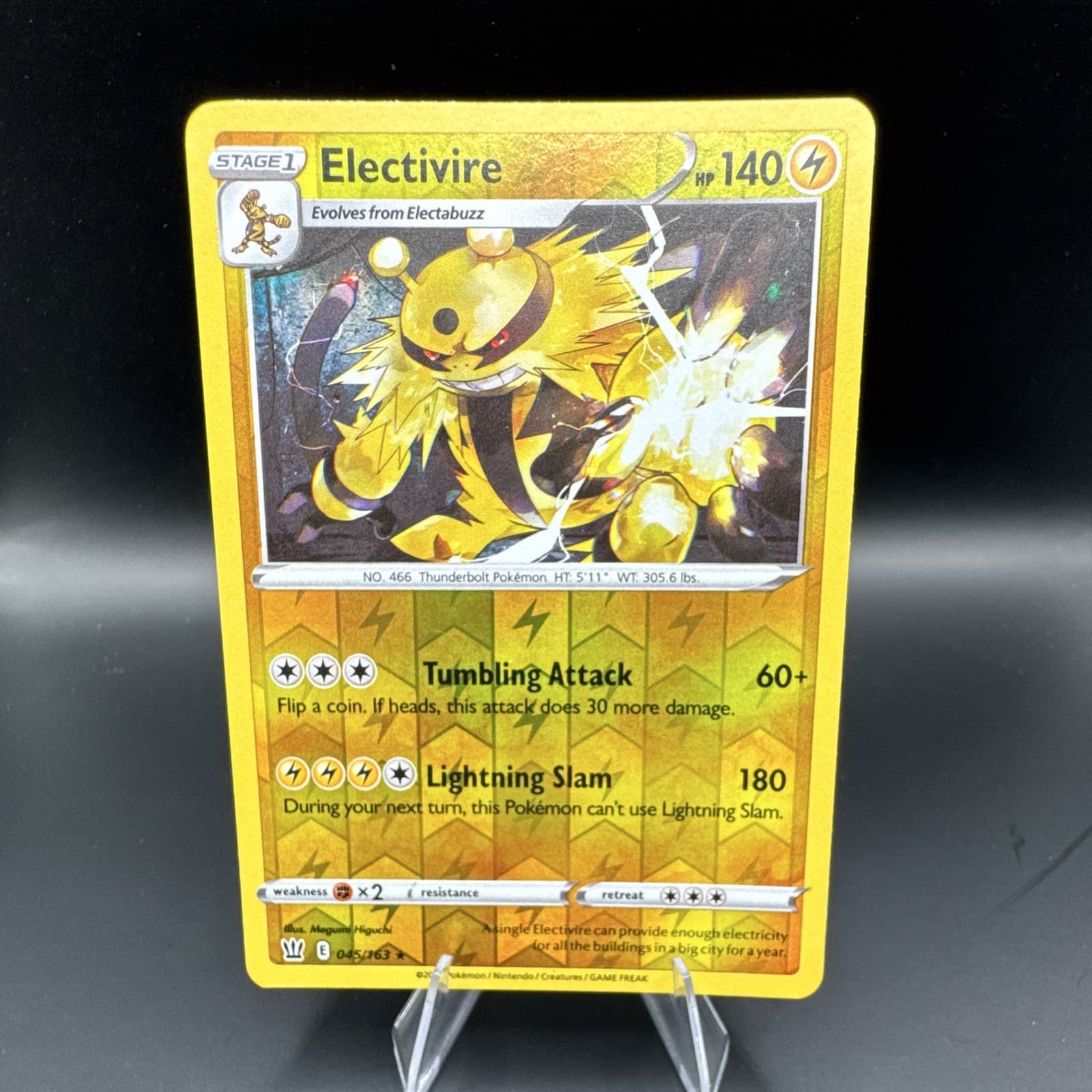 Pokemon TCG Battle Styles Electivire 045/163 Rev Holo Rare Eng 140HP
