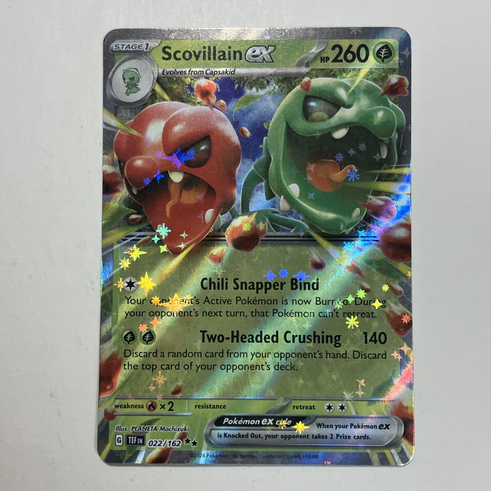 #22 Scovillain ex 2024 Temporal Forces ~ Double Rare