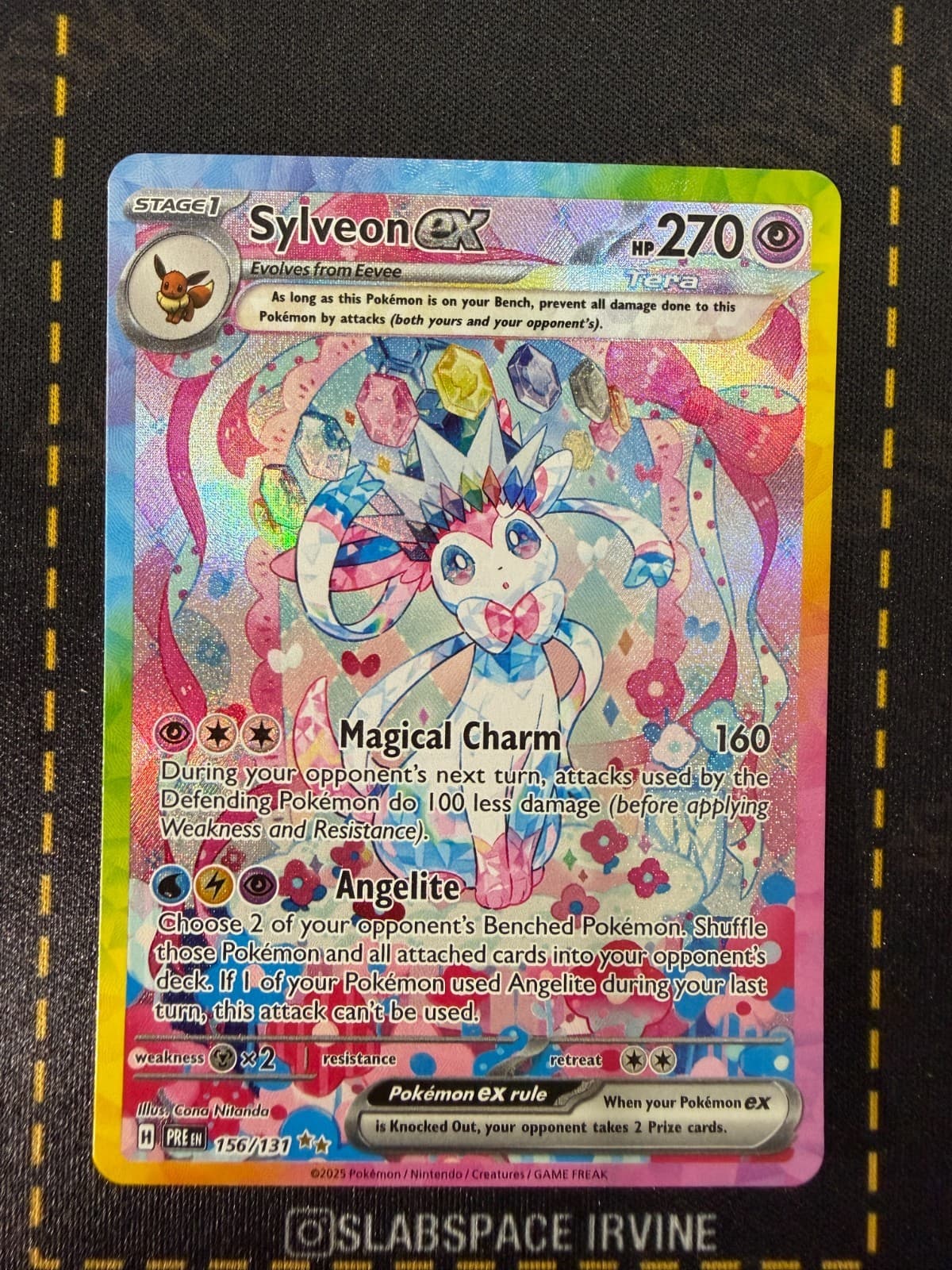 2025 POKEMON PRISMATIC EVOLUTIONS SPECIAL ILLUSTRATION RARE #156 SYLVEON EX