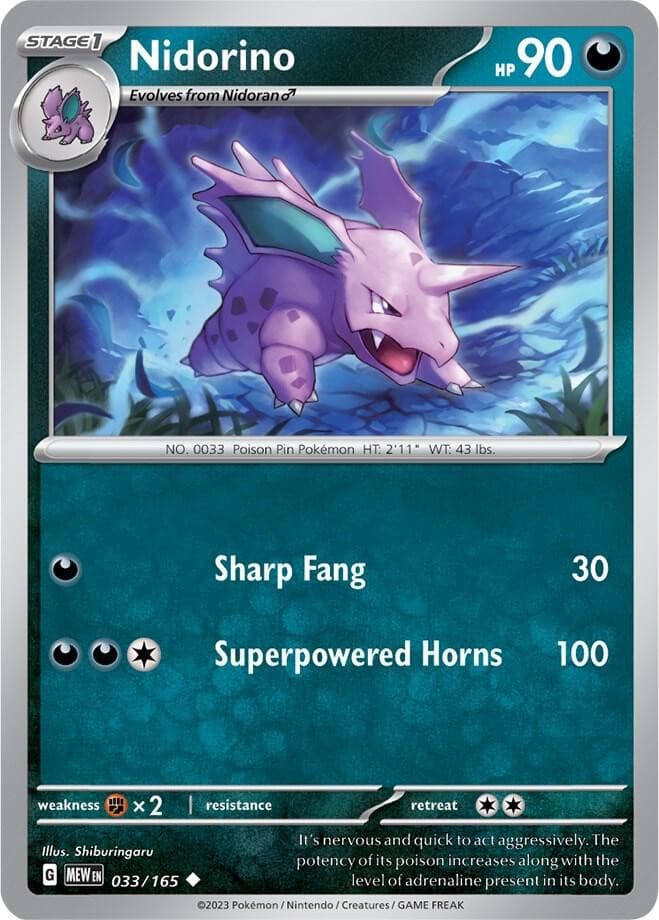 Nidorino Pokemon 151 (33/165)