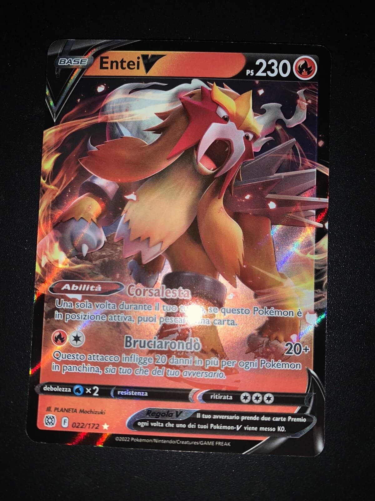 Pokemon Carta Entei V Astri Lucenti 22/172 Ita Italiano