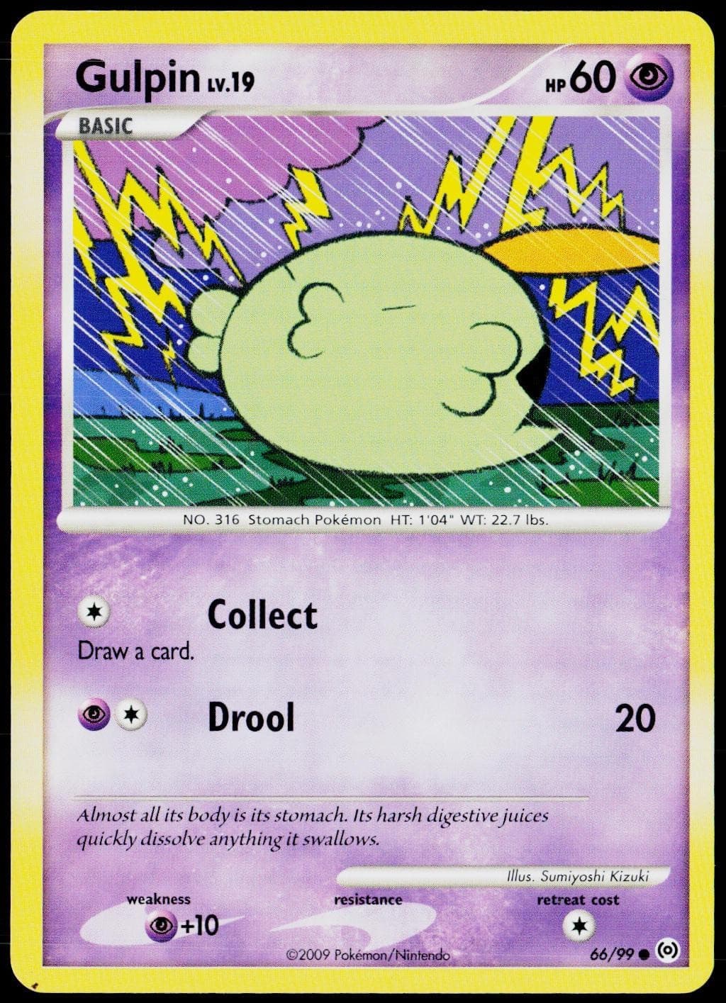 Gulpin 66/99 Common Arceus Pokemon Lightly Played