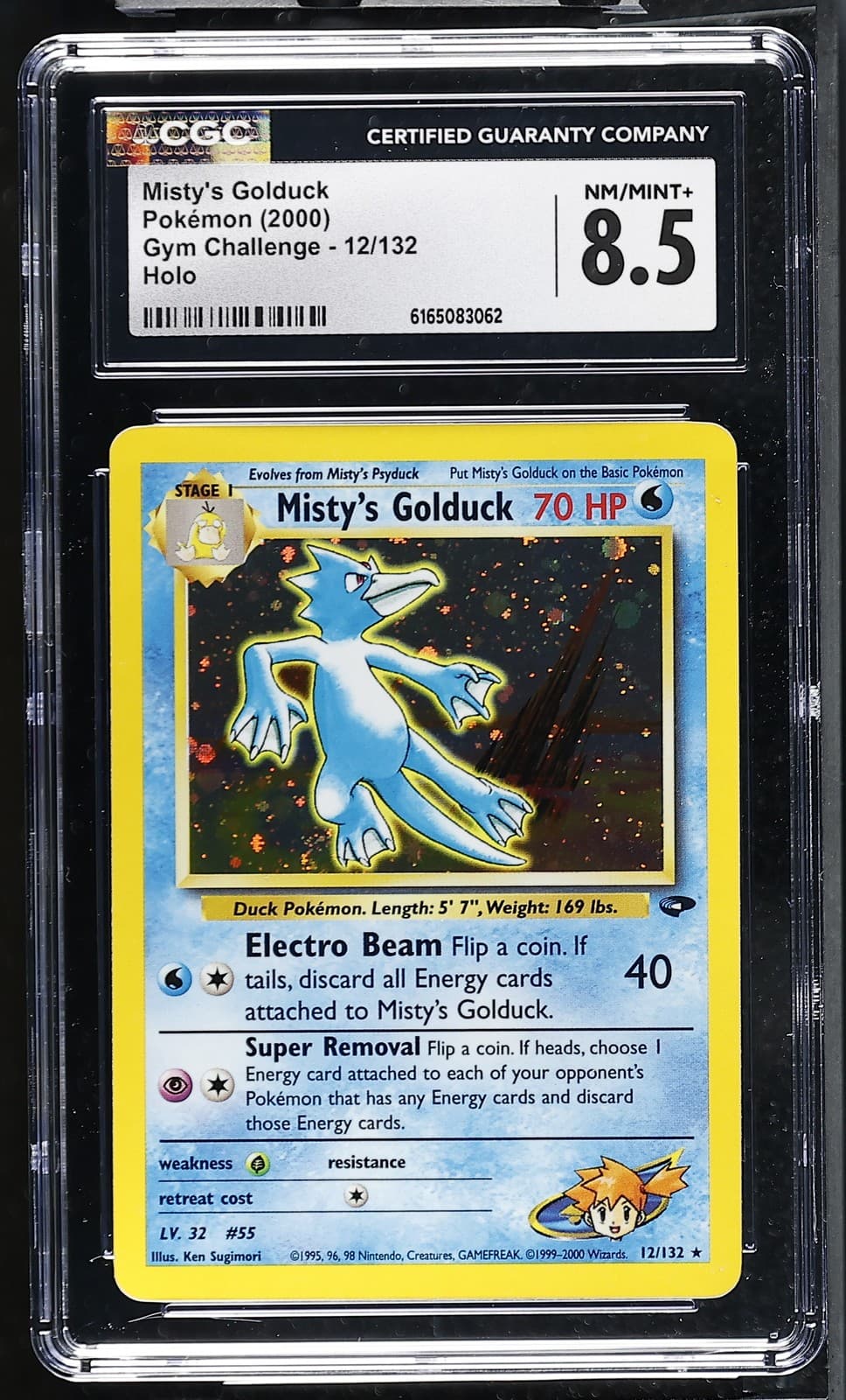 CGC 8.5 Misty's Golduck 12/132 Gym Challenge Holo Pokemon Card