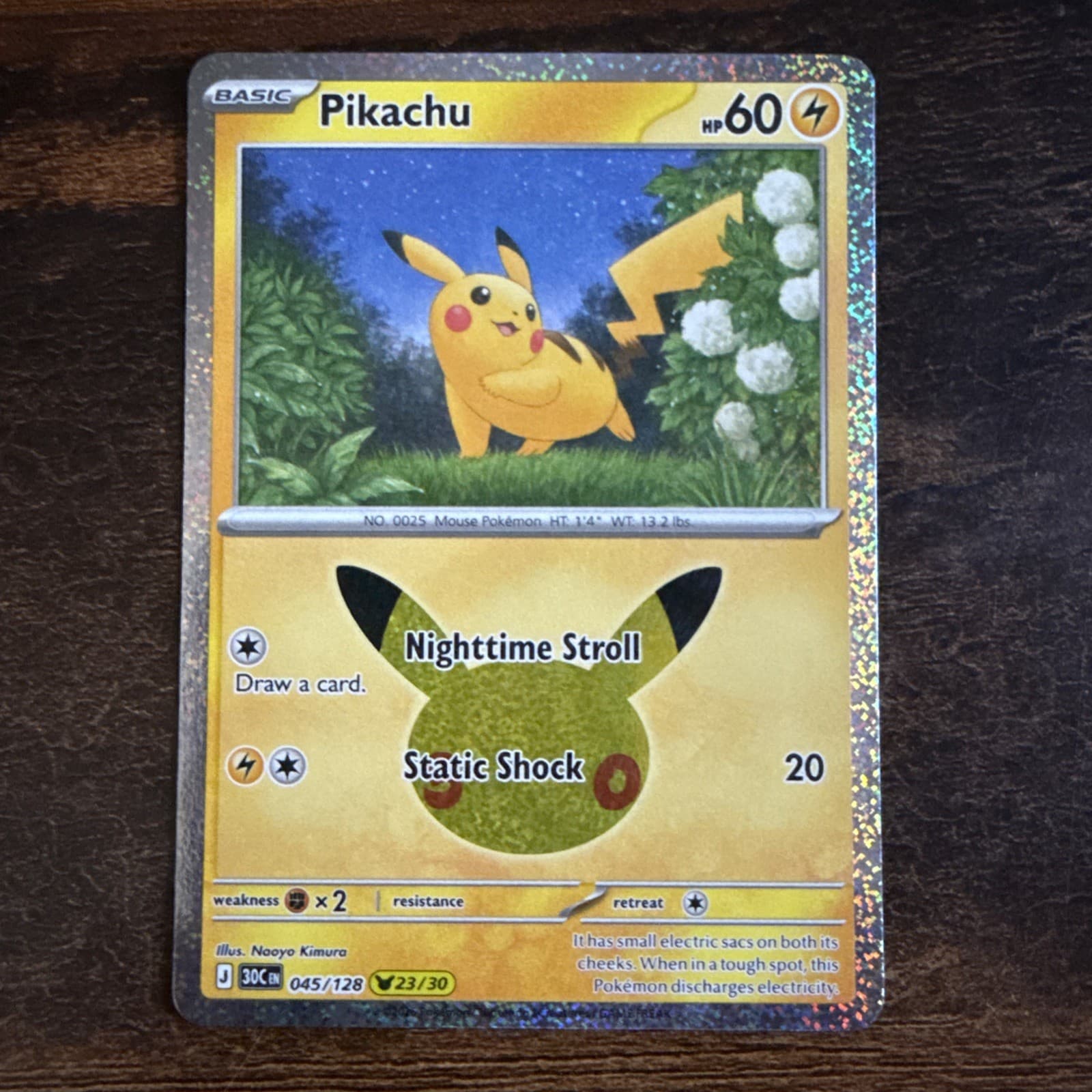 Pokemon TCG - 30th Celebration - Pikachu - 45/128 (23/30) NM