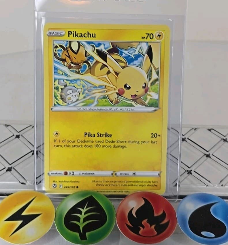 Pokémon TCG Pikachu 49/195 Common Silver Tempest 2022 NM