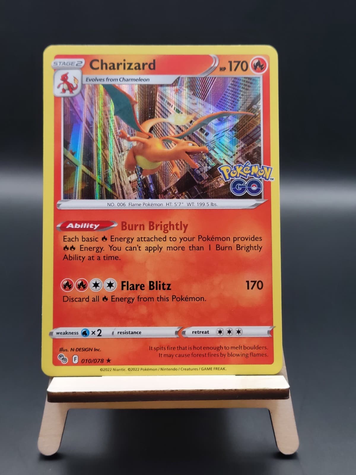 Charizard - 010/078 (Holo Rare) #10 - Pokemon Sword & Shield: Pokemon Go