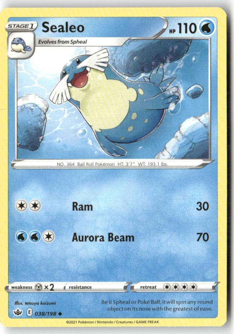 Sealeo 038/198 Uncommon Chilling Reign Pokemon Lightly Played