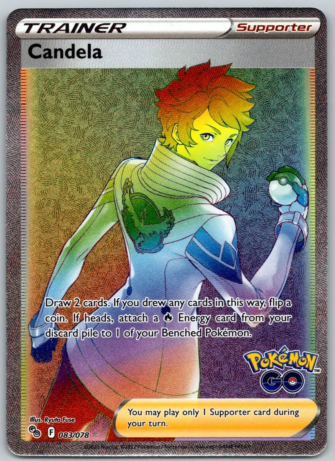 Candela (Secret Rainbow Rare) - 083/078 - Pokemon Sword & Shield: Pokemon Go