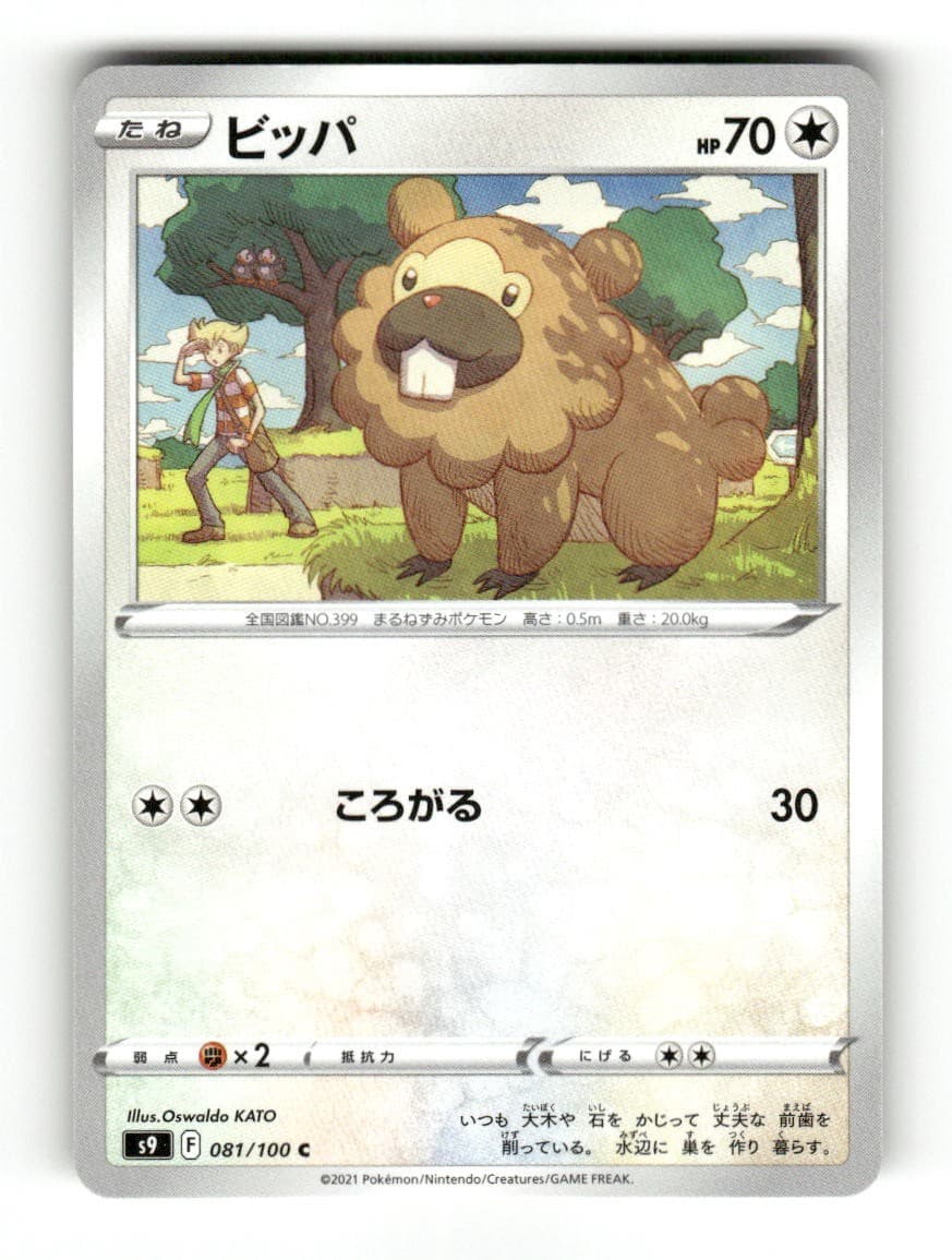 Bidoof 081/100 Common Star Birth Pokemon Japanese Near Mint