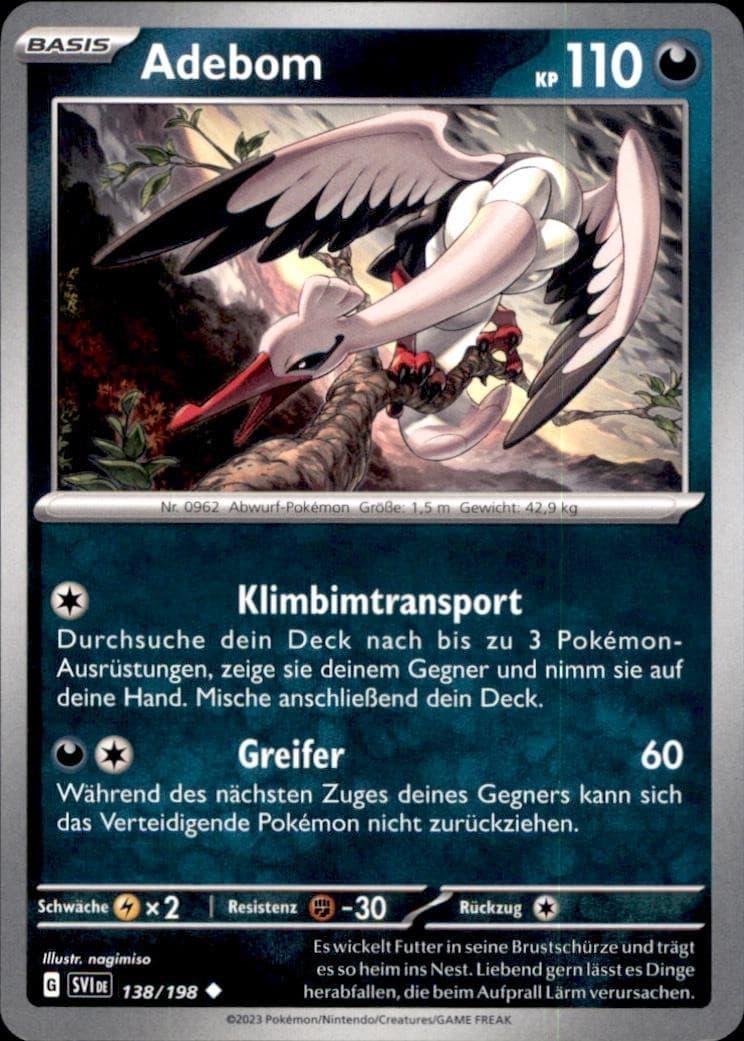 Pokemon 138/198 - Adebom - Uncommon - SV1 Karmesin & Purpur