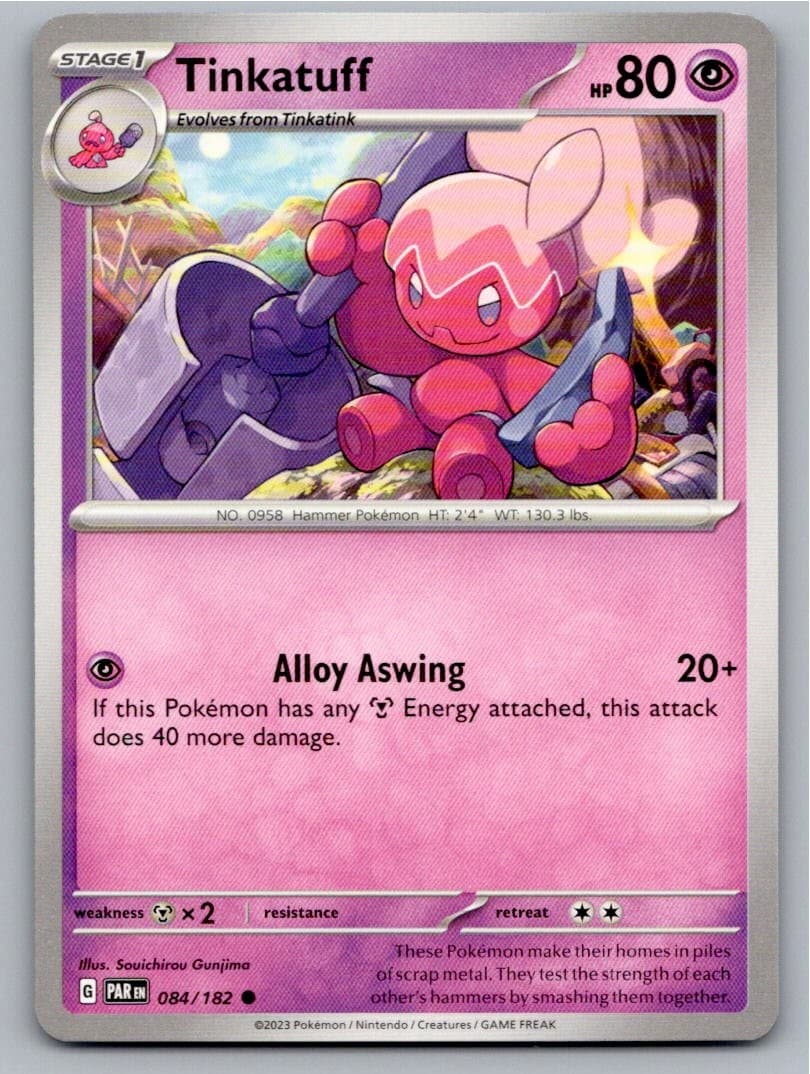 2023 POKEMON TINKATUFF PARADOX RIFT 084/182 COMMON NM A14120 FREE S&H