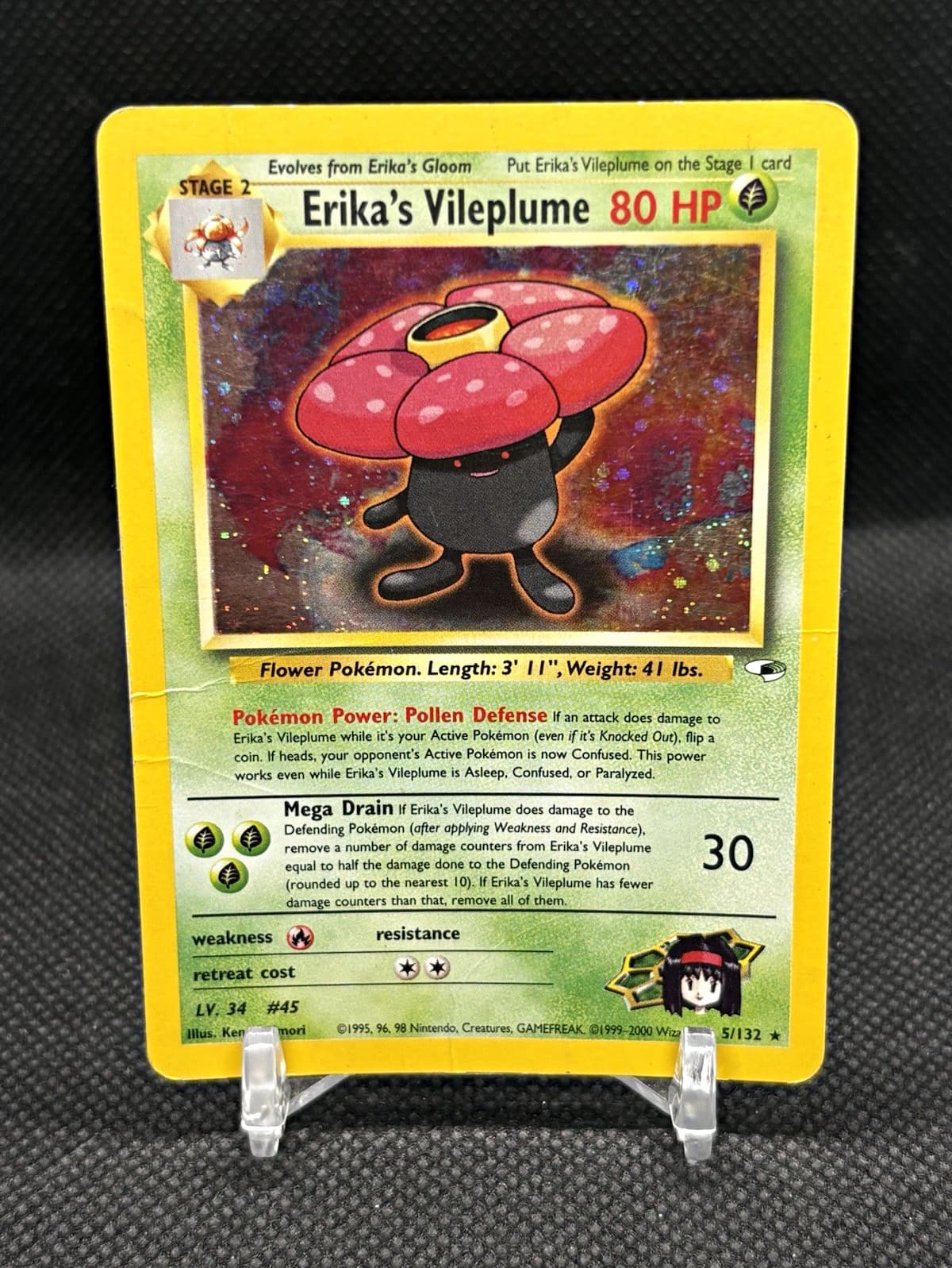 Erika's Vileplume 5/132 Gym Heroes Unlimited Holo Rare