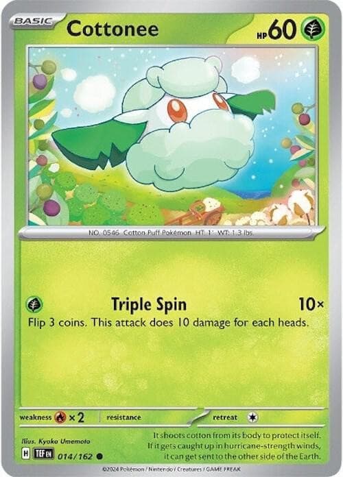 Cottonee - Normal Pokemon Scarlet & Violet Temporal Forces (014/162)