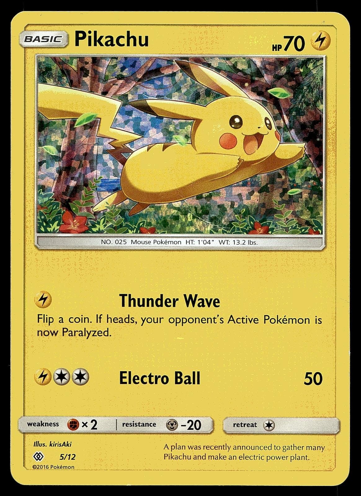 Pokemon Pikachu Promo 005/012 McDonald's Promos 2017 Holo 2017 LP