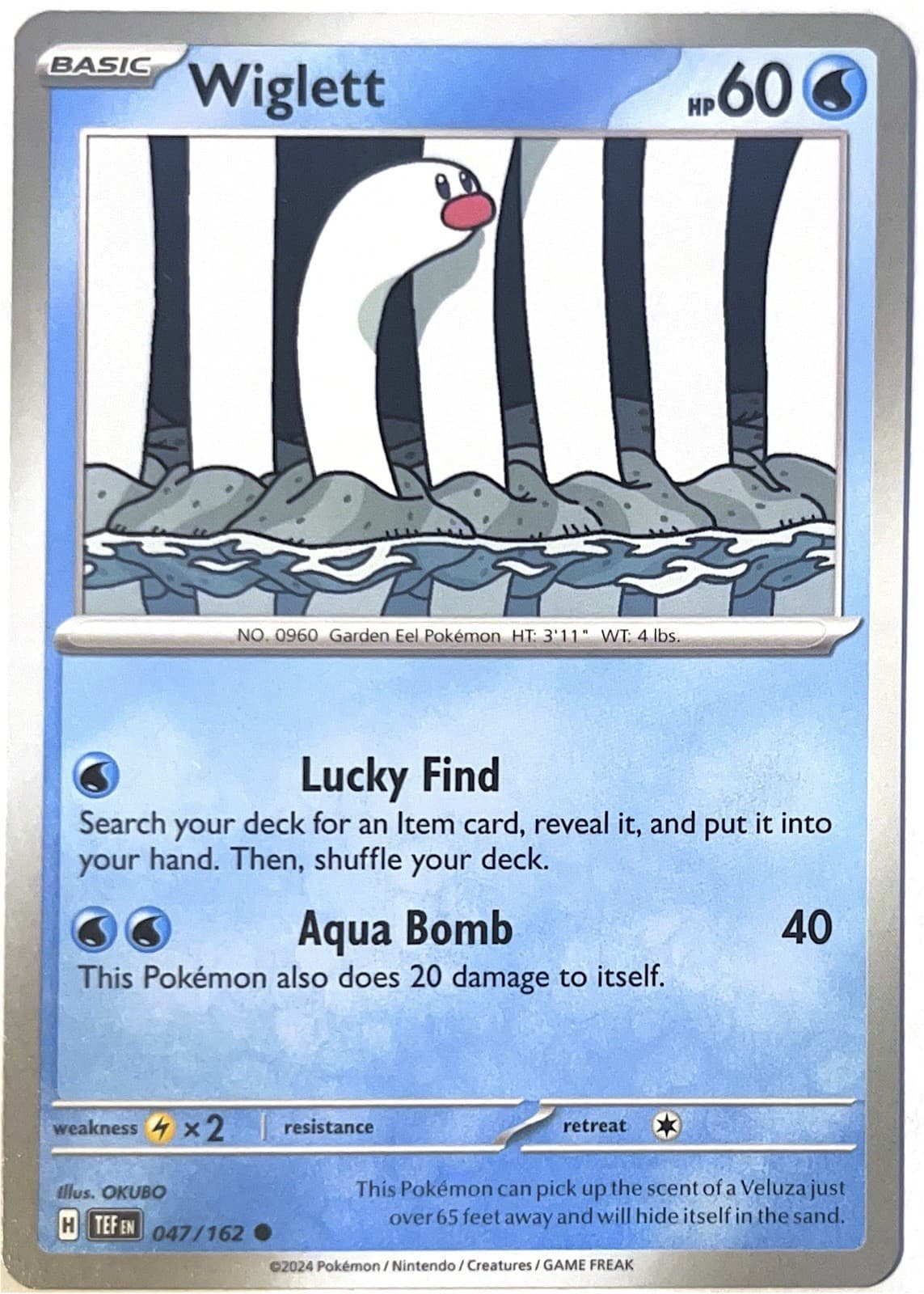 Wiglett - 47/162 Temporal Forces - Pokémon TCG Regular Uncommon Near Mint
