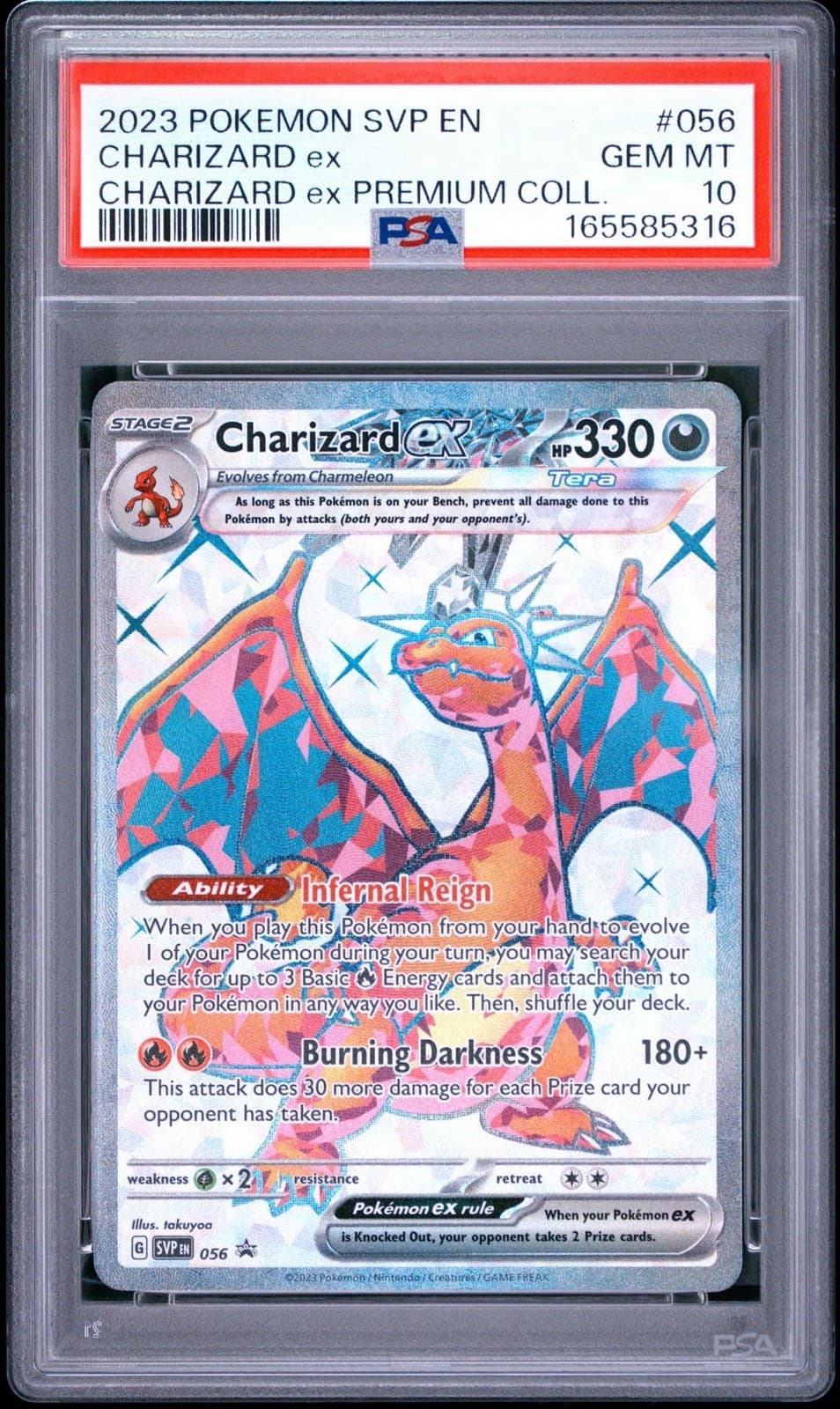 2023 POKEMON SVP EN-SV PREMIUM COLLECTION PROMO #056 CHARIZARD EX PSA 10