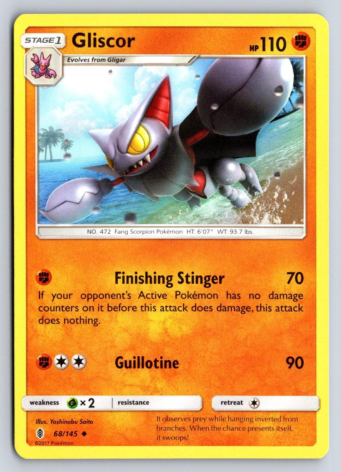 Gliscor 68/145 Guardians Rising Pokemon