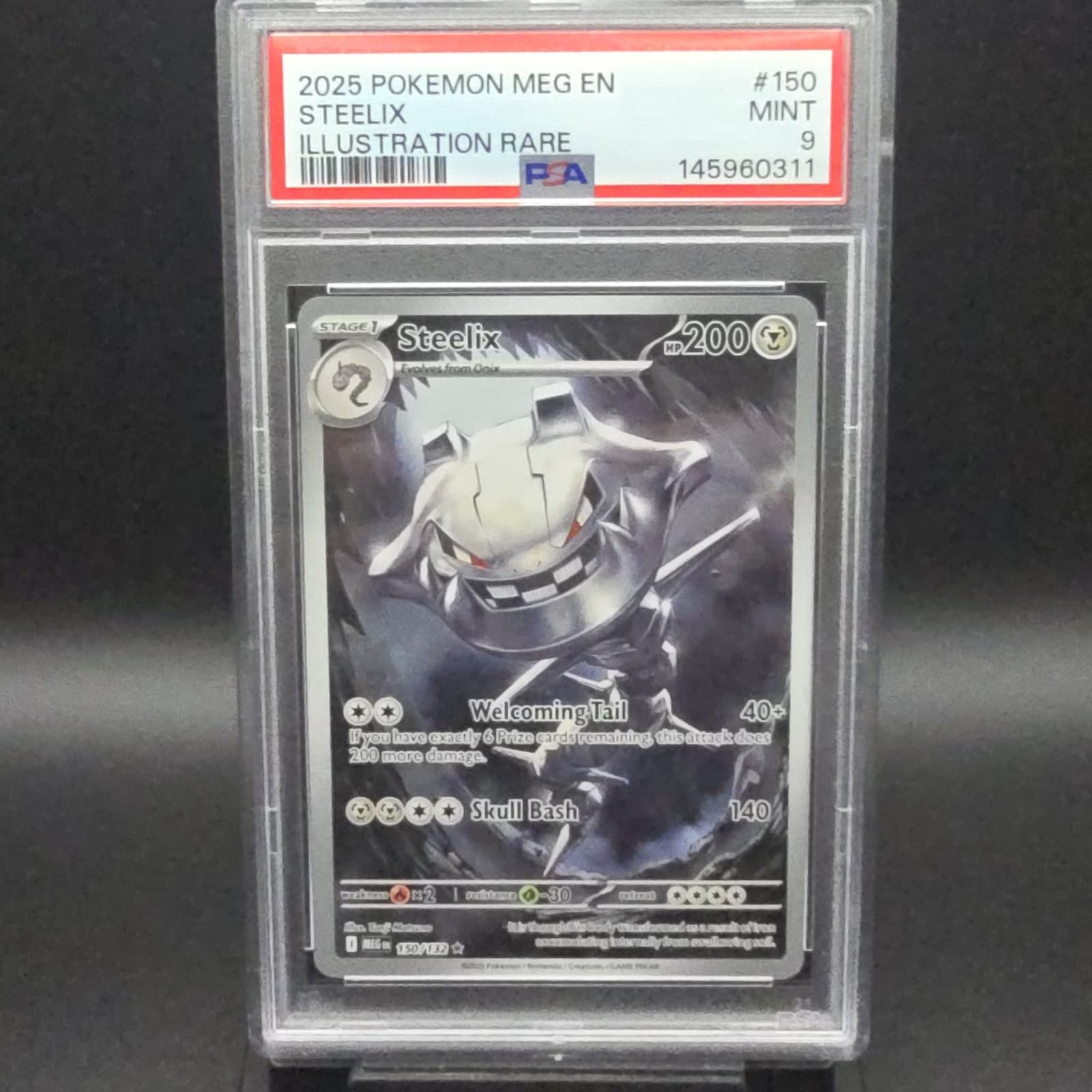 Steelix IR PSA 9 150/132 Mega Evolutions Illustration Rare Pokemon Card Game