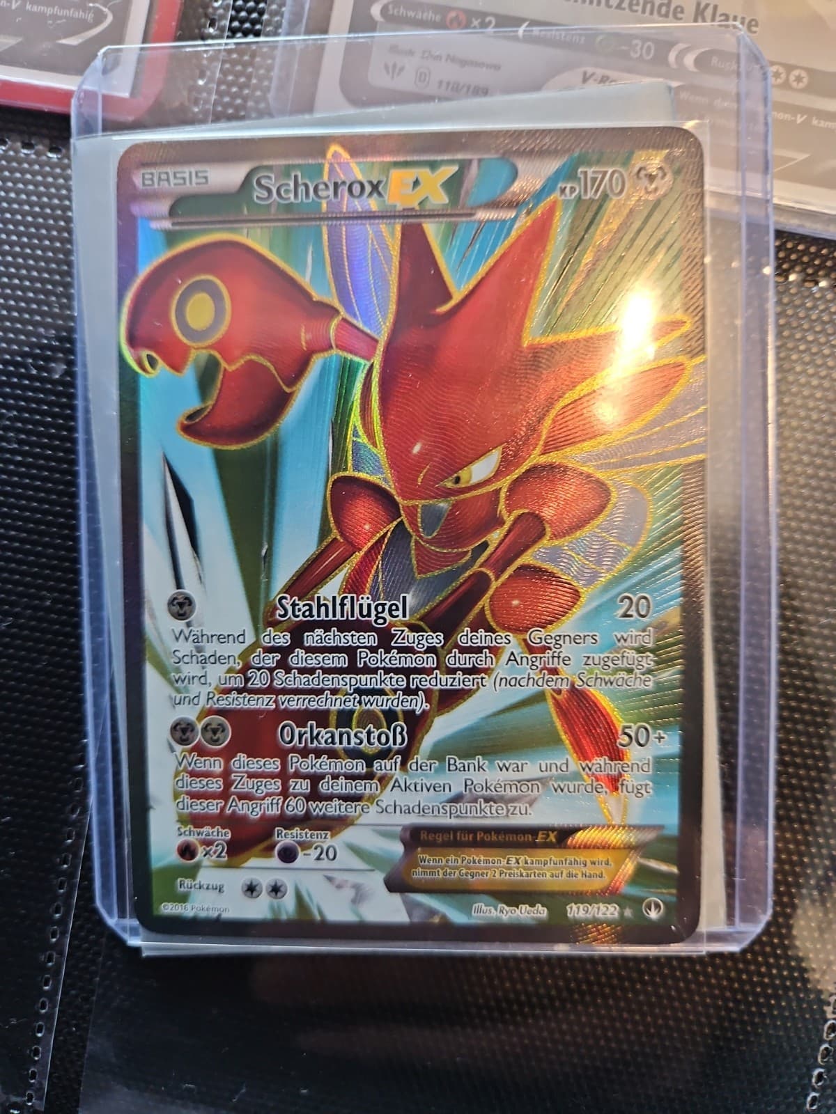 Scherox Scizor EX 119/122 Pokemon Karten XY Turbofieber Fullart