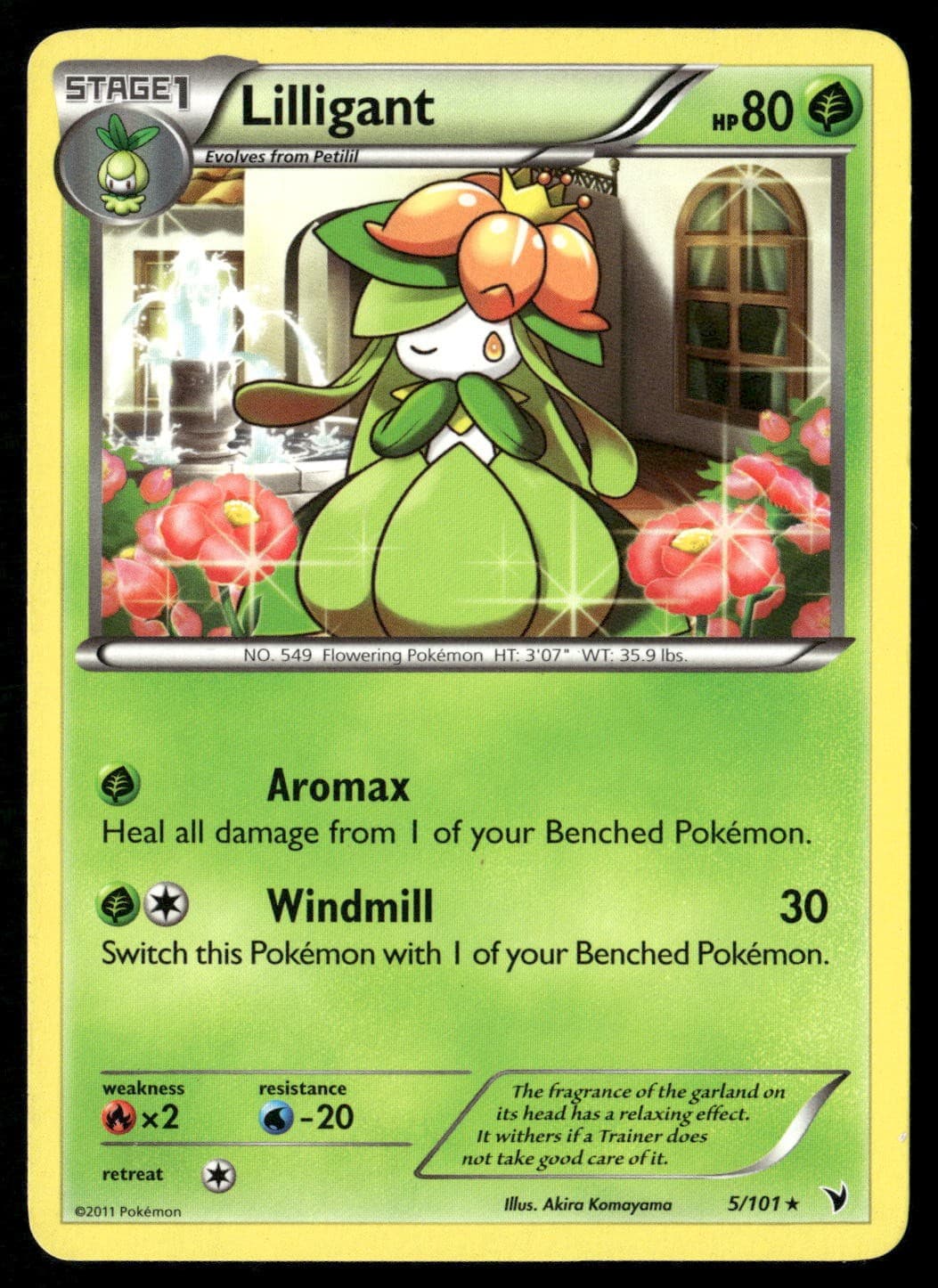 Lilligant 5/101 Rare Noble Victories Pokemon LP