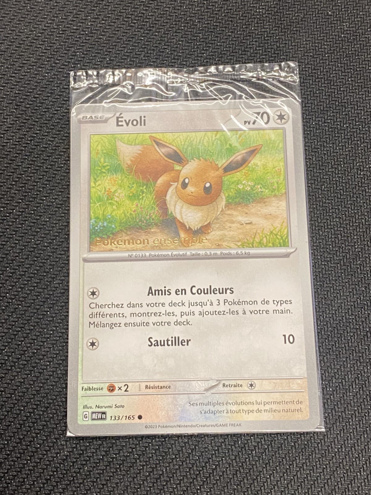 Carte Pokémon Evoli 133/165 FR stamp pokemon ensemble promo 151 scellé