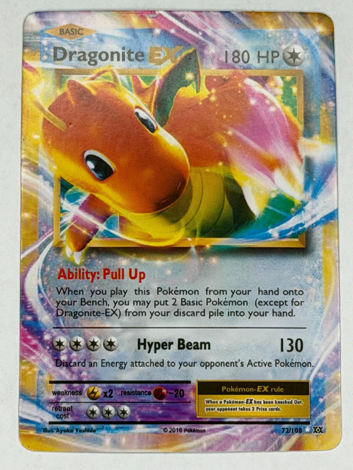 Pokemon Evolutions Dragonite EX 72/108 Ultra Rare