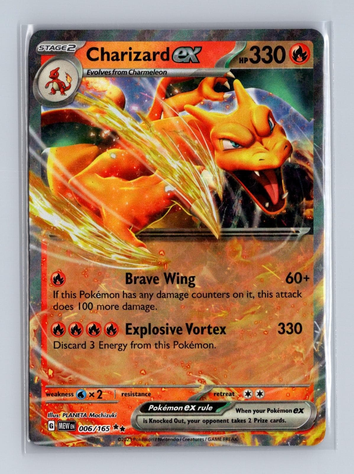 Charizard ex 006/165 Ultra Rare Scarlet & Violet 151 Pokemon Holo NM/M