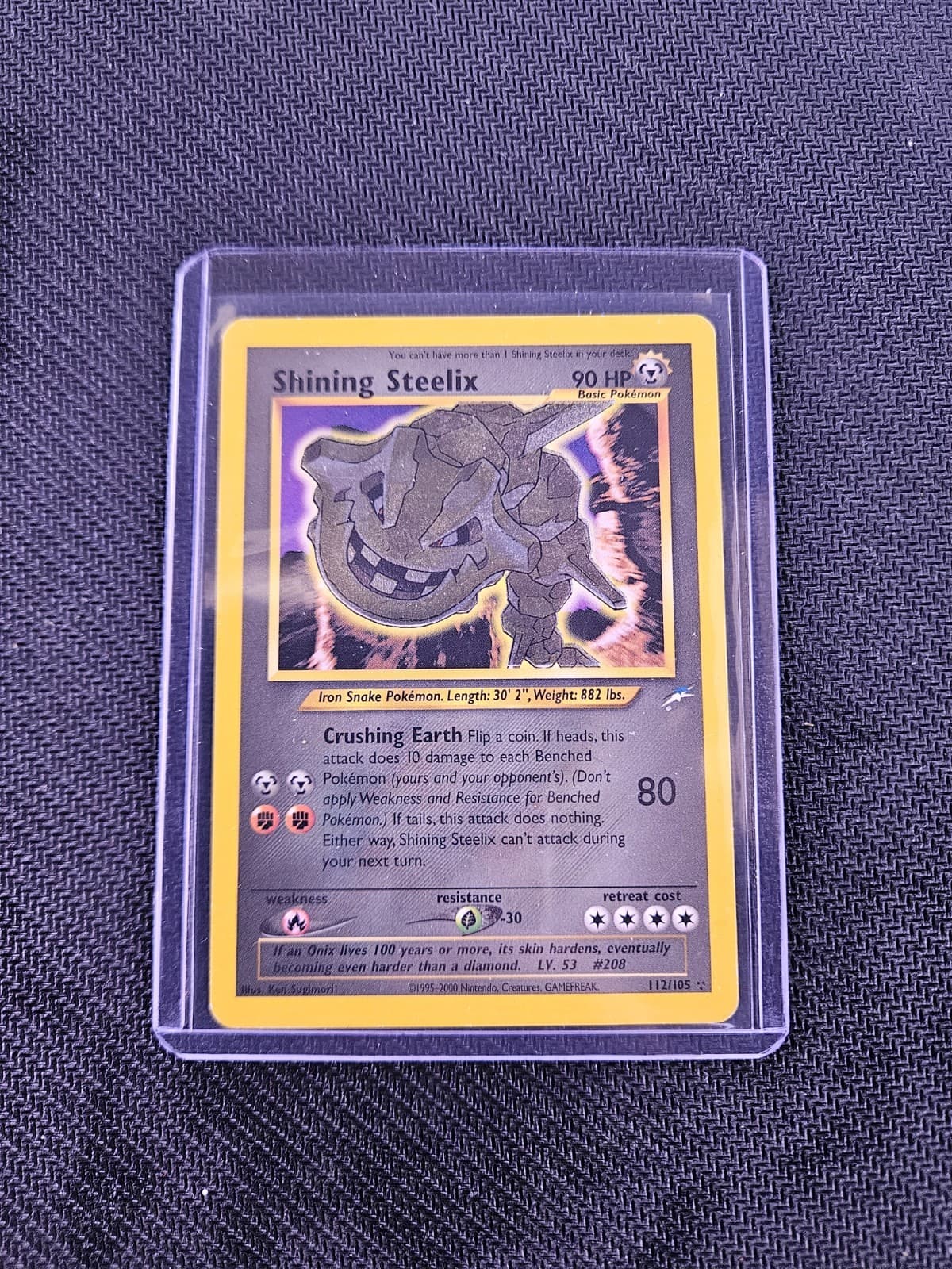 Pokemon Neo Destiny Shining Steelix Holo Card 112/105 NM +