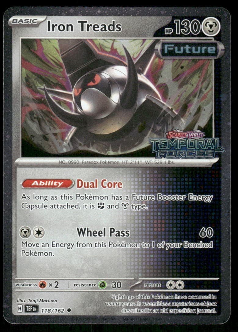 Iron Treads 118/162 Cosmos Holo Temporal Forces Pokemon TCG trading card