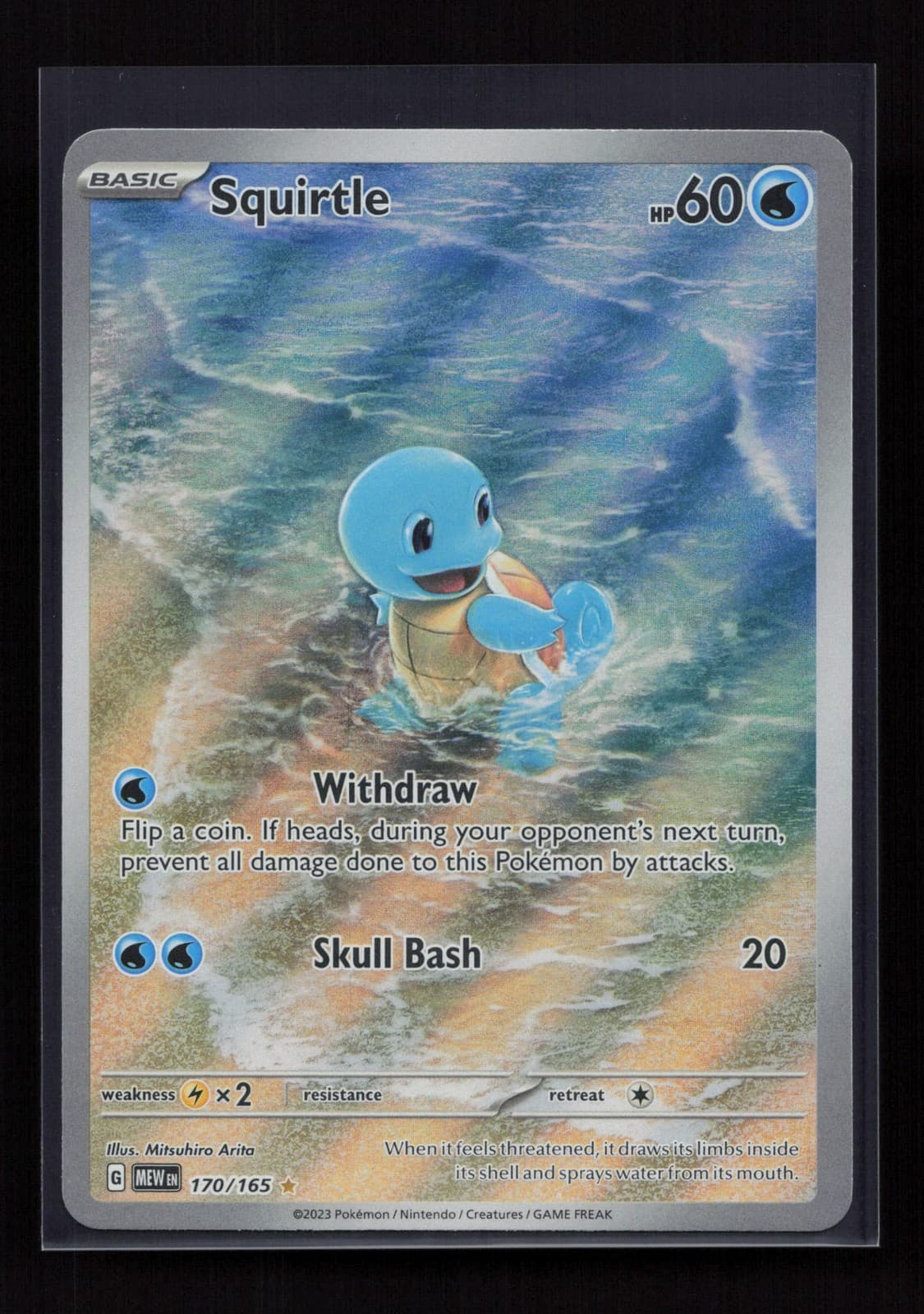 Squirtle - 170/165 IR MEW SV: Scarlet & Violet 151 Holofoil Pokemon NM