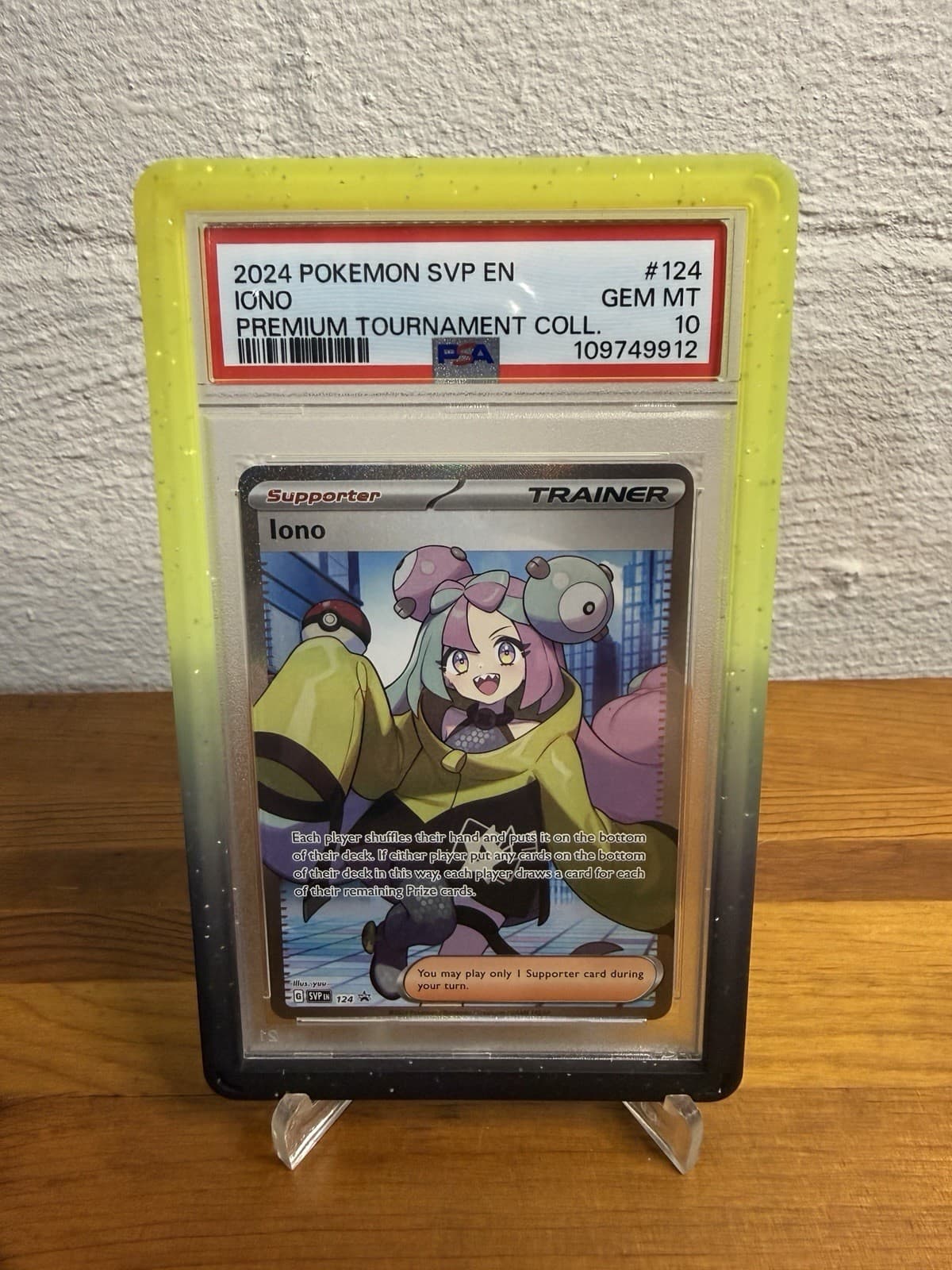 2024 Pokemon SVP EN-SV Promo #124 Iono Premium Tournament Coll PSA 10
