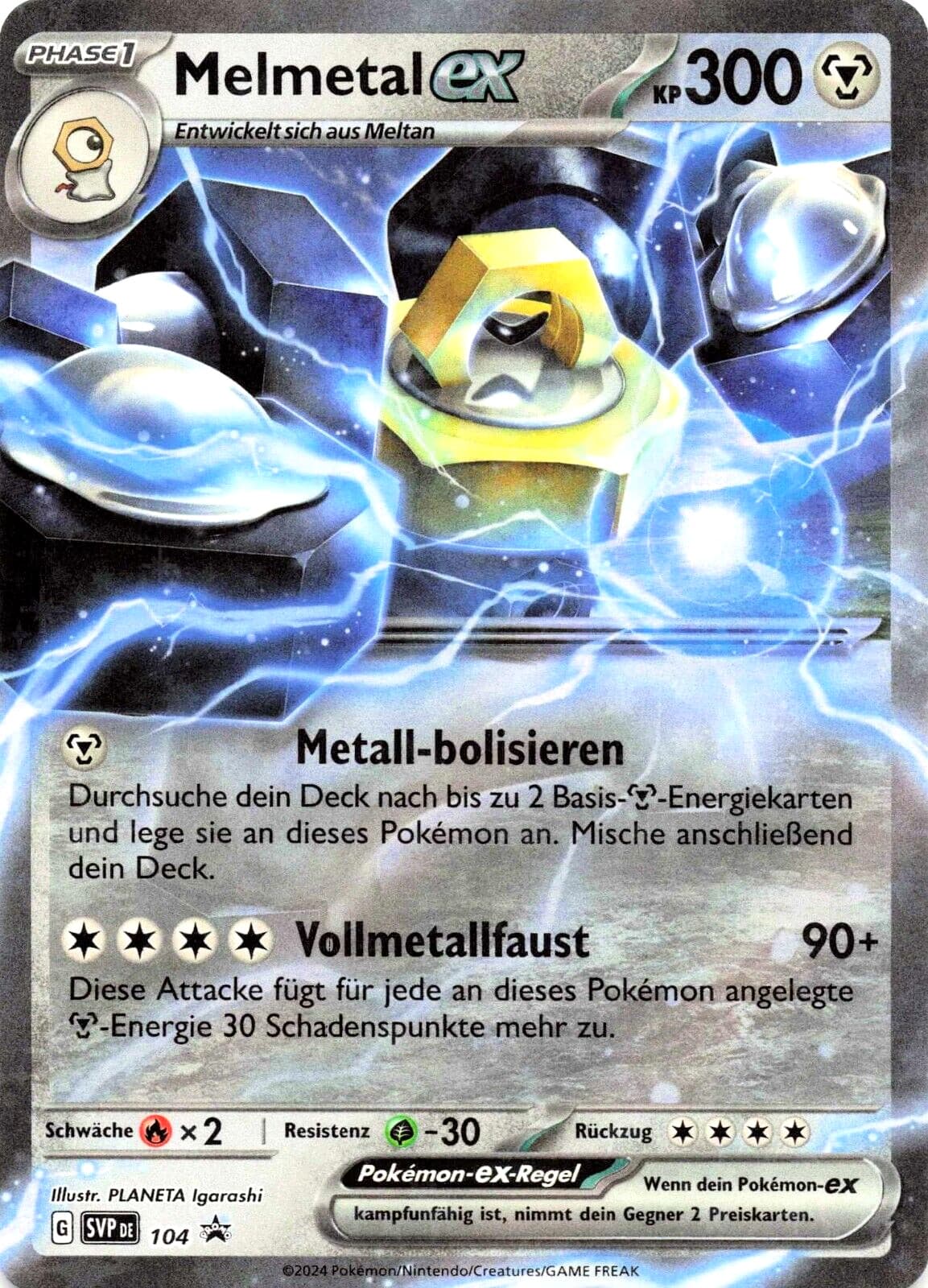 Pokemon Karte Melmetal ex SVP DE 104 Black Star Promo Deutsch NM Metall Rare
