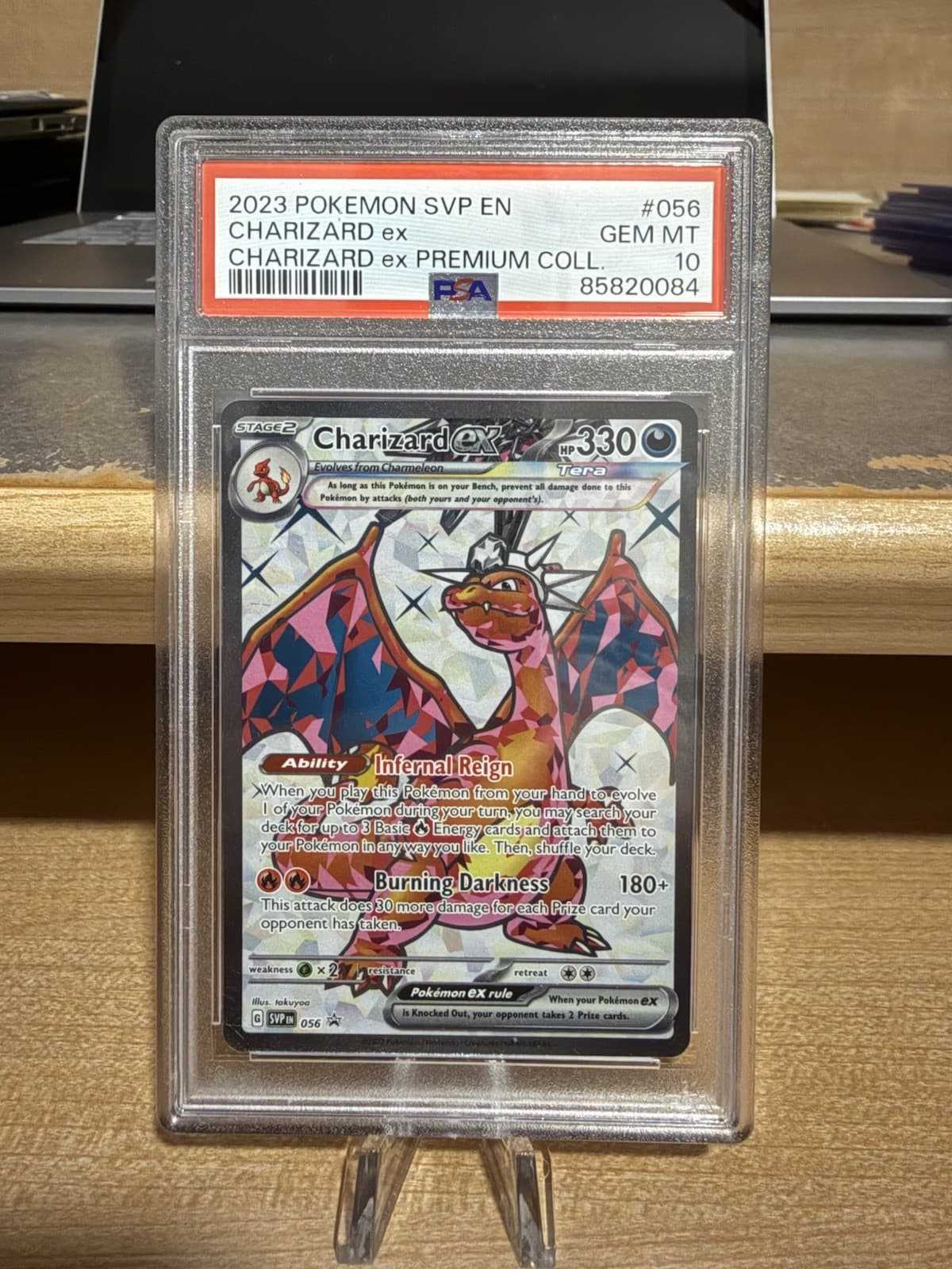 2023 Pokemon SVP EN Charizard Ex Premium Collection Black Star Card #056 PSA 10