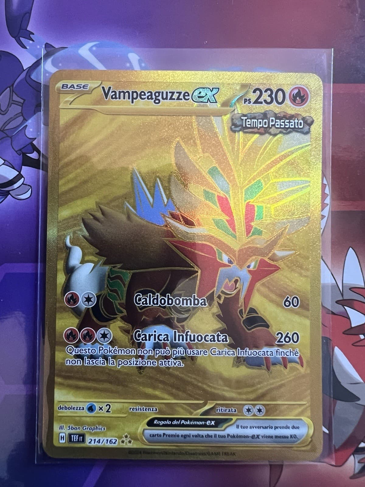 CARTA POKEMON VAMPEAGUZZE EX FULL ART 188/162 CRONOFORZE ITALIANO NEAR MINT