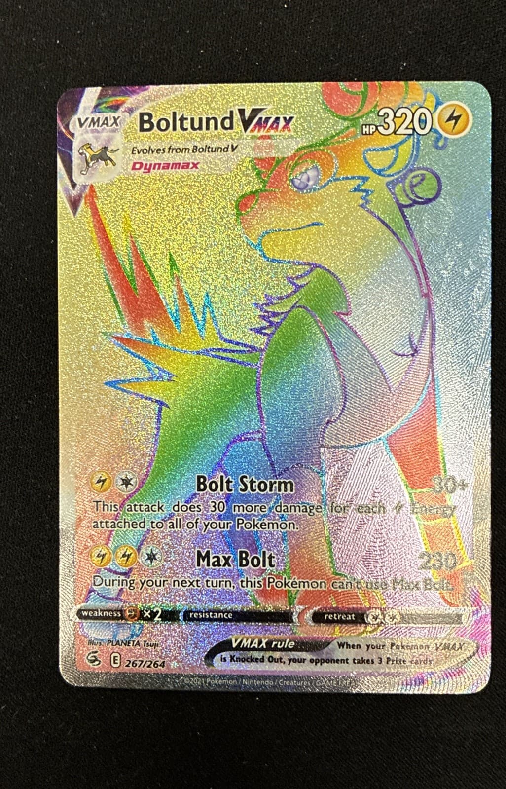 Boltund VMAX (Secret) 267/264 Swsh08: Fusion Strike Holo