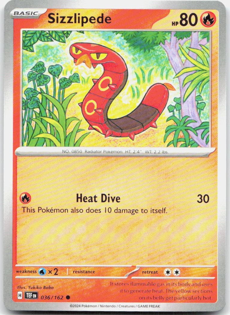 Sizzlipede 036/162 SV05 Temporal Forces C NM Pokémon — English